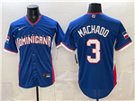 Dominican Republic #3 Manny Machado Baseball Blue 2026 World Baseball Classic Jersey