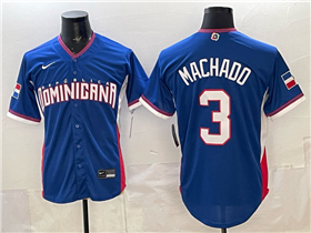 Dominican Republic #3 Manny Machado Baseball Blue 2026 World Baseball Classic Jersey