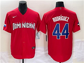 Dominican Republic Baseball #44 Julio Rodríguez Red 2023 World Baseball Classic Jersey