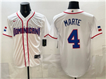 Dominican Republic #4 Ketel Marte Baseball White 2026 World Baseball Classic Jersey
