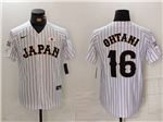 Japan Baseball #16 Shohei Ohtani White 2023 World Baseball Classic Jersey