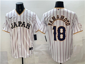 Japan Baseball #18 Yoshinobu Yamamoto White 2026 World Baseball Classic Jersey