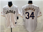 Japan Baseball #34 Masataka Yoshida White 2026 World Baseball Classic Jersey