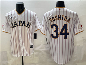 Japan Baseball #34 Masataka Yoshida White 2026 World Baseball Classic Jersey