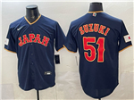 Japan Baseball #51 Seiya Suzuki Navy 2026 World Baseball Classic Jersey
