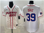 Puerto Rico #39 Edwin Diaz White 2026 World Baseball Classic Jersey