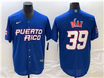 Puerto Rico Baseball #39 Edwin Díaz Blue 2023 World Baseball Classic Jersey
