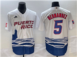 Puerto Rico Baseball #5 Enrique Hernandez White 2023 World Baseball Classic Jersey