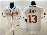 Venezuela Baseball #13 Salvador Perez White 2026 World Baseball Classic Jersey