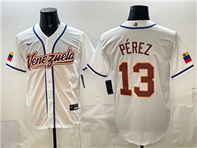 Venezuela Baseball #13 Salvador Perez White 2026 World Baseball Classic Jersey