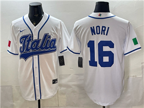 Italy Baseball #16 Dante Nori White 2026 World Baseball Classic Jersey