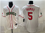 Mexico Baseball #5 Alek Thomas White 2026 World Baseball Classic Jersey