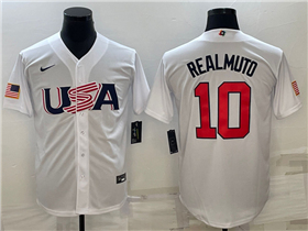 USA Baseball #10 J.T. Realmuto White 2023 World Baseball Classic Jersey