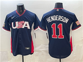 USA Baseball #11 Gunnar Henderson Navy 2026 World Baseball Classic Jersey