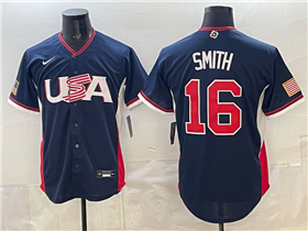 USA Baseball #16 Will Smith Navy 2026 World Baseball Classic Jersey