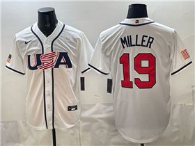 USA Baseball #19 Mason Miller White 2026 World Baseball Classic Jersey