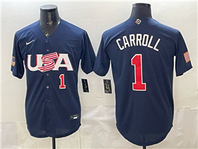 USA Baseball #1 Corbin Carroll Navy World Baseball Classic Jersey