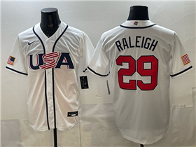 USA Baseball #29 Cal Raleigh White 2026 World Baseball Classic Jersey