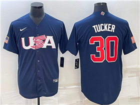 USA Baseball #30 Kyle Tucker Navy 2023 World Baseball Classic Jersey