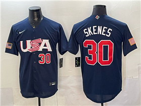 USA Baseball #30 Paul Skenes Navy World Baseball Classic Jersey