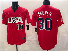 USA Baseball #30 Paul Skenes Red World Baseball Classic Jersey