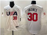 USA Baseball #30 Paul Skenes White World Baseball Classic Jersey