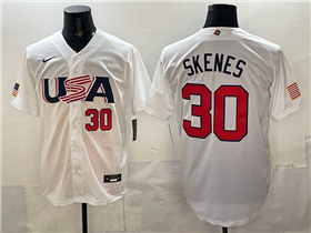 USA Baseball #30 Paul Skenes White World Baseball Classic Jersey