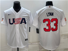 USA Baseball #33 Lance Lynn White 2023 World Baseball Classic Jersey