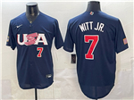 USA Baseball #7 Bobby Witt Jr. Navy World Baseball Classic Jersey
