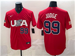 USA Baseball #99 Aaron Judge Red World Baseball Classic Jersey