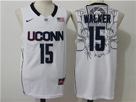 Connecticut Huskies #15 Kemba Walker White College Basketball Jersey