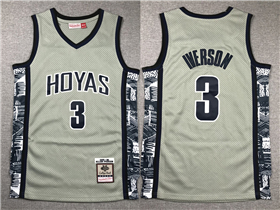 Georgetown Hoyas #3 Allen Iverson 1995-96 Gray College Basketball Jersey