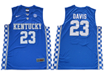 Kentucky Wildcats #23 Anthony Davis Blue College Basketball Jersey