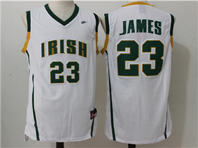 St.Vincent-St.Mary High School #23 LeBron James White Basketball Jersey