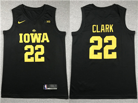 Iowa Hawkeyes #22 Caitlin Clark Black College Basketball Jersey
