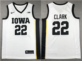 Iowa Hawkeyes #22 Caitlin Clark White College Basketball Jersey