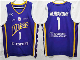 Metropolitans 92 #1 Victor Wembanyama Purple Basketball Jersey