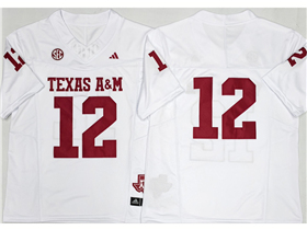 Texas A&M Aggies 12th Man White College Football F.U.S.E. Limited Jersey