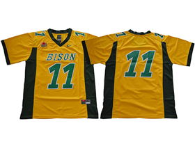 North Dakota State Bison #11 Carson Wentz Yellow College Football Jersey