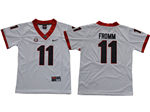 Georgia Bulldogs #11 Jake Fromm Youth White College Football Jersey