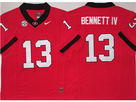 Georgia Bulldogs #13  Stetson Bennett IV Red College Football F.U.S.E. Limited Jersey