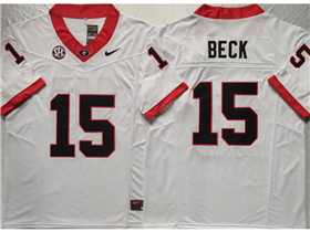 Georgia Bulldogs #15 Carson Beck White College Football F.U.S.E. Limited Jersey