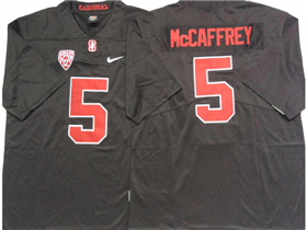 Stanford Cardinals #5 Christian McCaffrey Black College Football Jersey