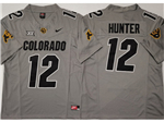 Colorado Buffaloes #12 Travis Hunter Gray College Football F.U.S.E. Limited Jersey