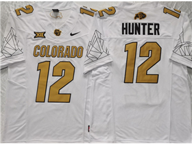 Colorado Buffaloes #12 Travis Hunter White College Football F.U.S.E. Limited Jersey