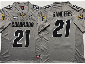 Colorado Buffaloes #21 Deion Sanders Gray College Football F.U.S.E. Limited Jersey