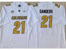 Colorado Buffaloes #21 Deion Sanders White College Football Jersey