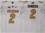 Colorado Buffaloes #2 Shedeur Sanders White College Football F.U.S.E. Limited Jersey