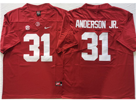 Alabama Crimson Tide #31 Will Anderson Jr. Red College Football Jersey