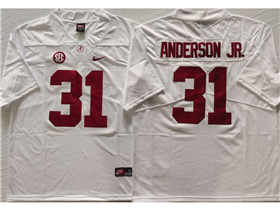 Alabama Crimson Tide #31 Will Anderson Jr. White College Football Jersey